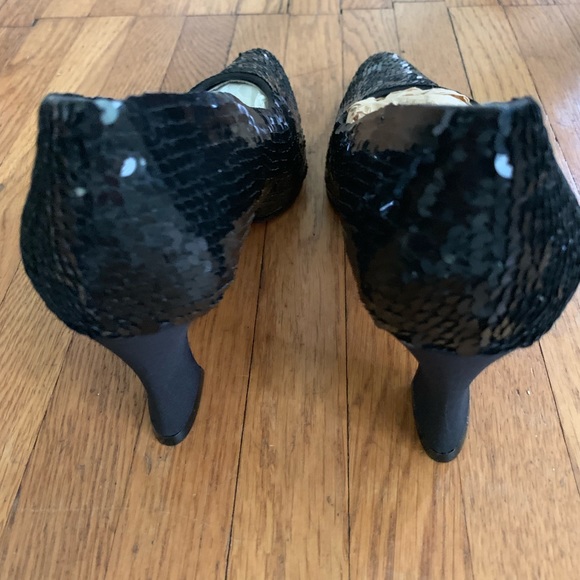 J.Renee Black Sequin Heels - Picture 3 of 6